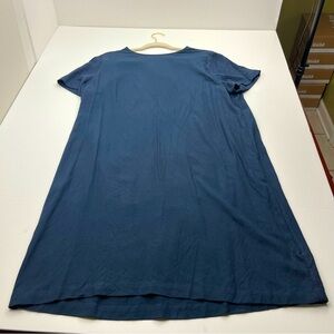 Jenni Kayne Palmer T-Shirt Dress Shirt Dress Navy Blue XXL Short Sleeve *FLAWED